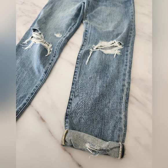 NWT Pistola Presley High Rise Relaxed Roller denim Jeans Anthropologie - Picture 6 of 11